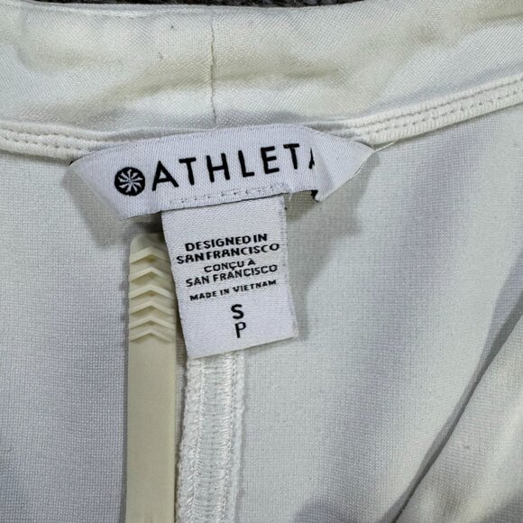 Athleta Eastbound Half Zip Sweater Sz S Off White - Picture 5 of 9